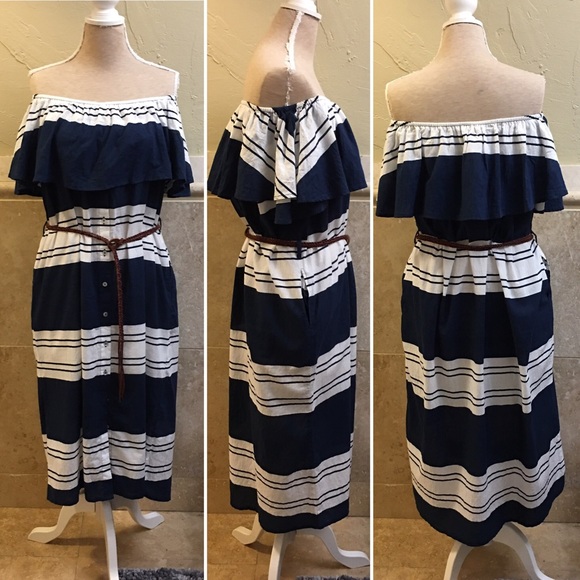 Faithful Majorca Striped Maxi Dress 6 NWT - Picture 2 of 7